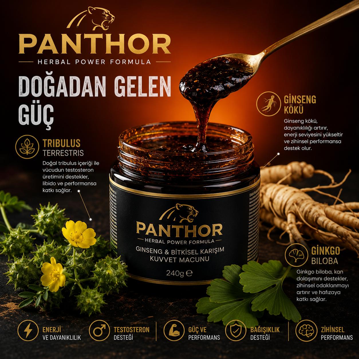 Performans Destekleyici Ginseng Bitkisel Macun